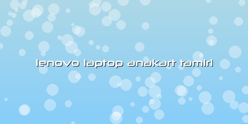 Lenovo Laptop Anakart Tamiri